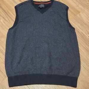 Daniel Hechter Men's Blue Check V-Neck Vest